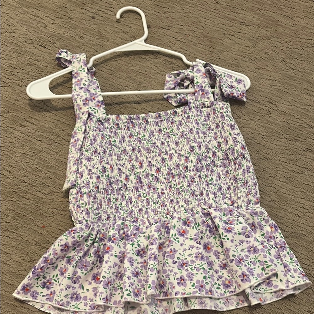 Floral Smocked Tank Top